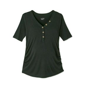 *3/$25 Maternity Elbow Sleeve V-neck Ribbed Henley